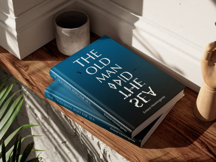 Book cover design Old Man and the Sea by Kati Lacey ook Cover Designer