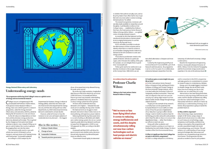 Editorial illustration for alumni magazine sustainability by Kati Lacey Freelance Illustrator