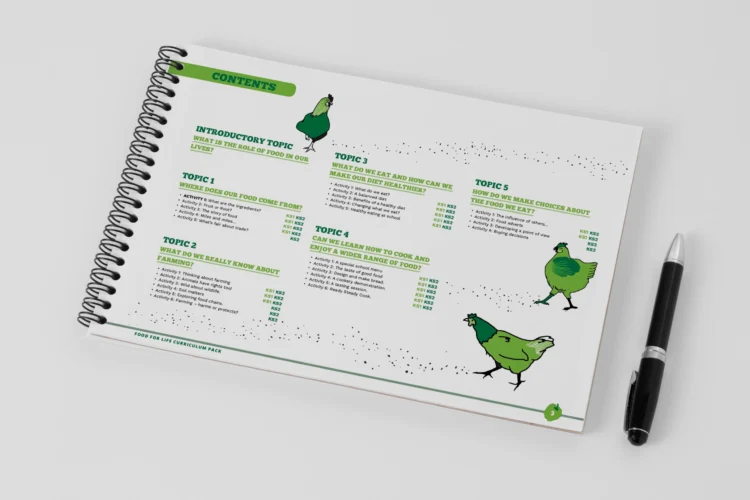 educational design and illustration for Food for Life