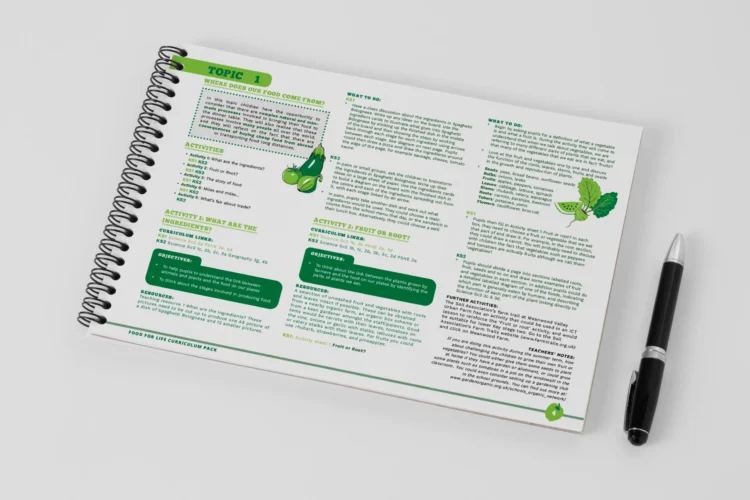 educational design and illustration for Food for Life