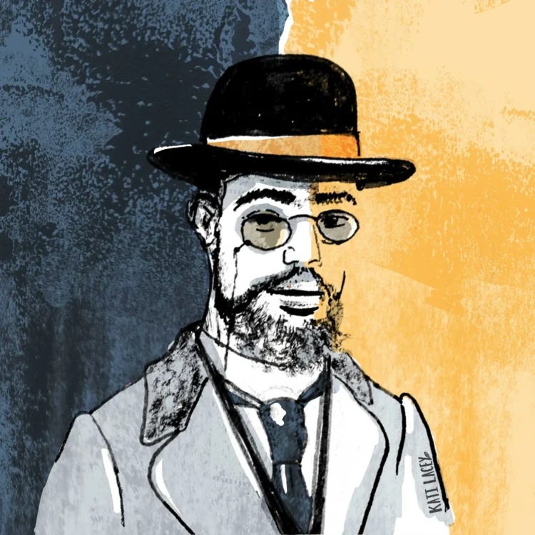 Henri de Toulouse Lautrec Colour Portrait illustartion framed by Kati Lacey