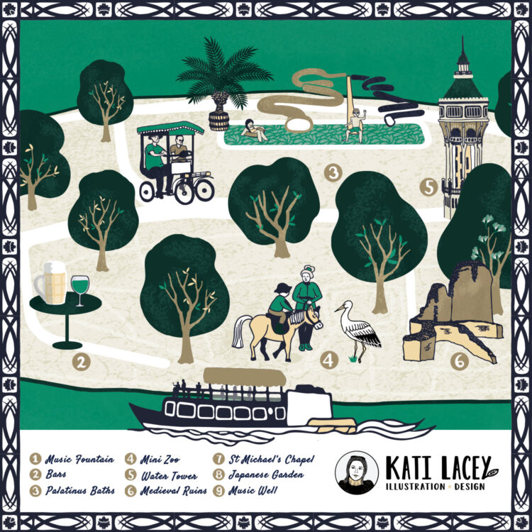 Freelance map illustrator Kati Lacey