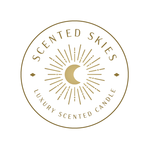 Illustrated branding for candles Scented Skies Candle Branding Logo by Kati Lacey Illustration