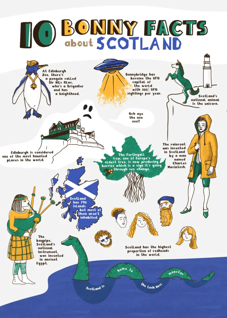 Illustrated infographic Visit Scotland by Kati Lacey freelance illustrator Illustrated infographic Visit Scotland by Kati Lacey freelance illustrator