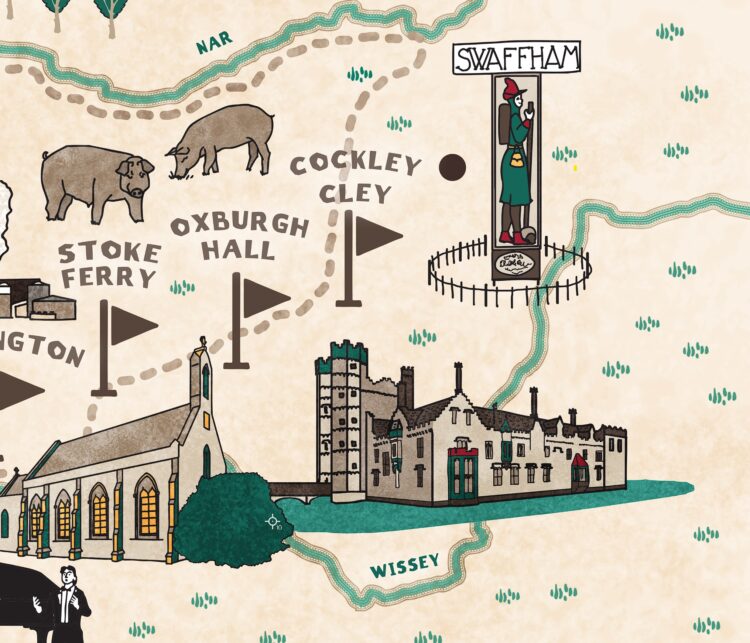 Illustrated walk in Norfolk detail01
