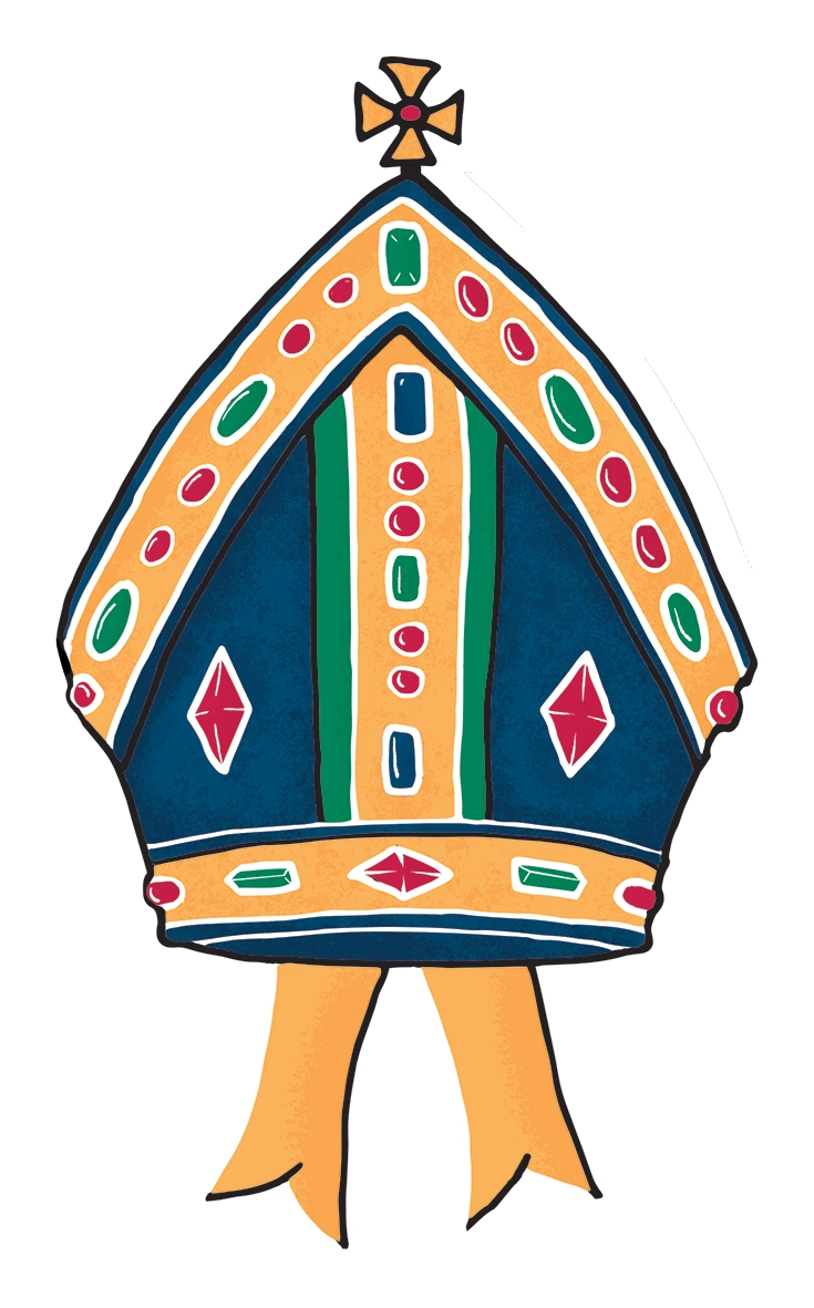 MITRE illustration for Lincoln College by Kati Lacey