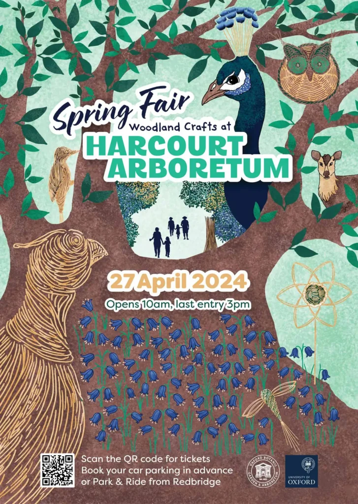 Oxford Botanic Garden Spring Fair event poster Kati Lacey Illustration