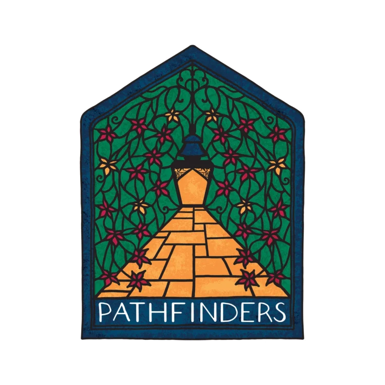 Pathfinders logo on light Kati Lacey freelance illustrator
