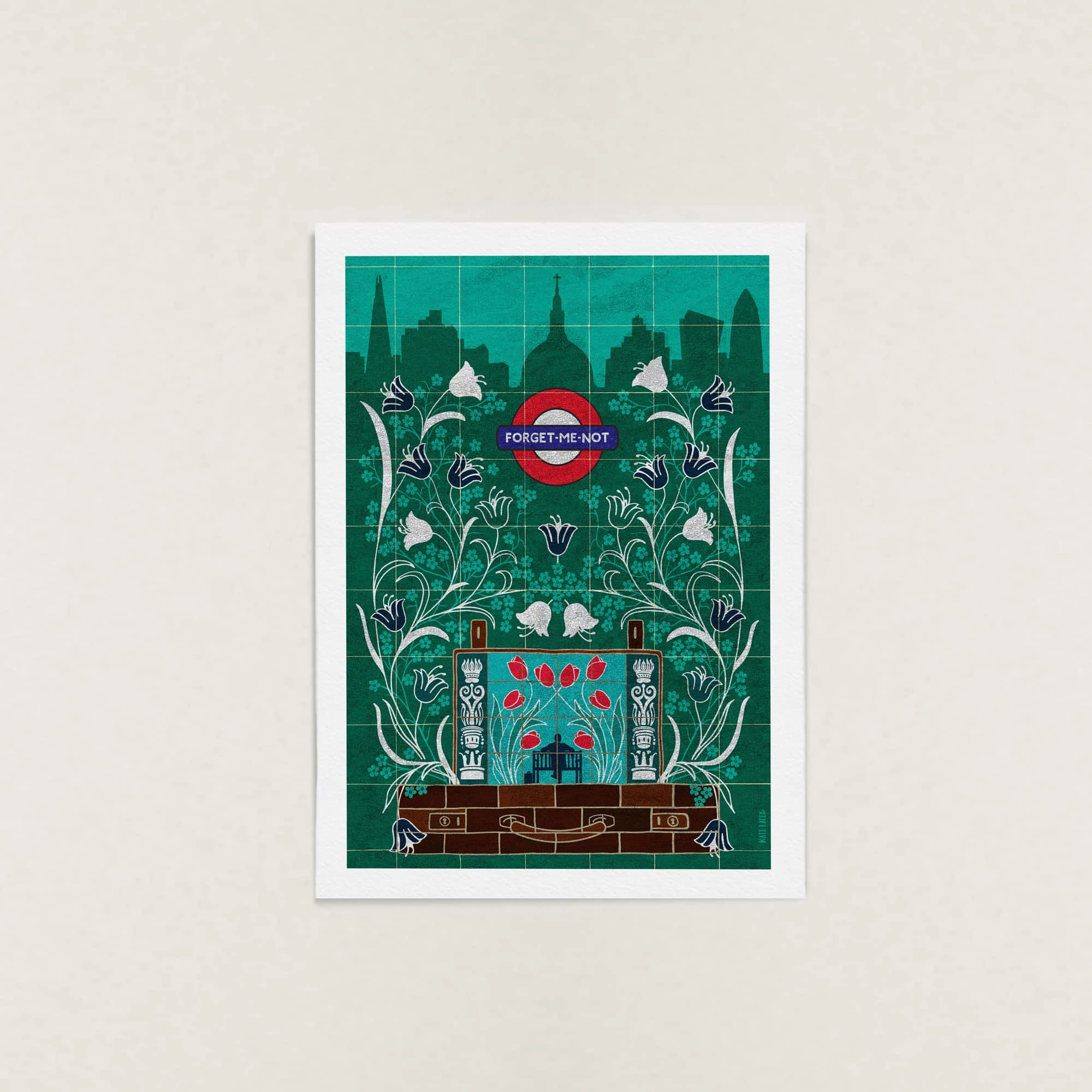 Postmans Park Watts Memorial Art Print St Pauls by Kati Lacey Designs Postmans Park Watts Memorial Art Print St Pauls by Kati Lacey Designs