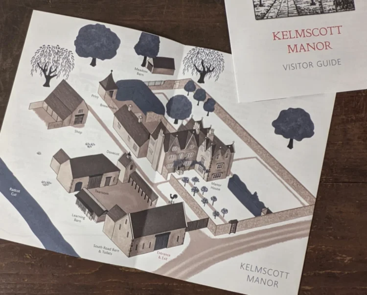 Site map illustration for Kelmscott