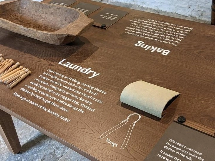 historical illustrated objects of tongs educating about laundry brewhouse kelmscott manor