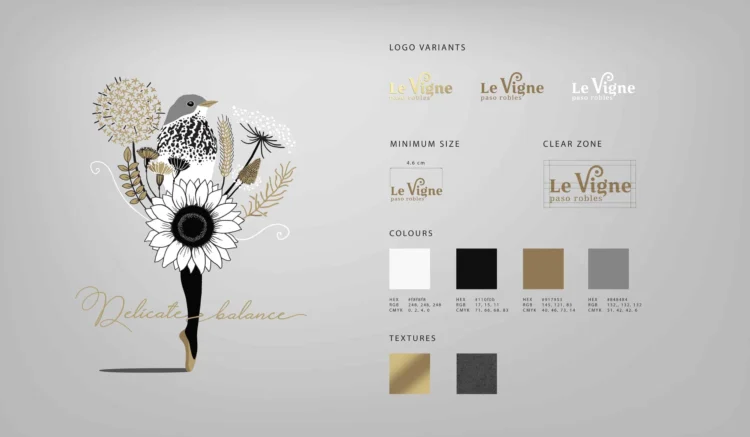 wine label design sheet with illustration by kati lacey freelance packaging designer