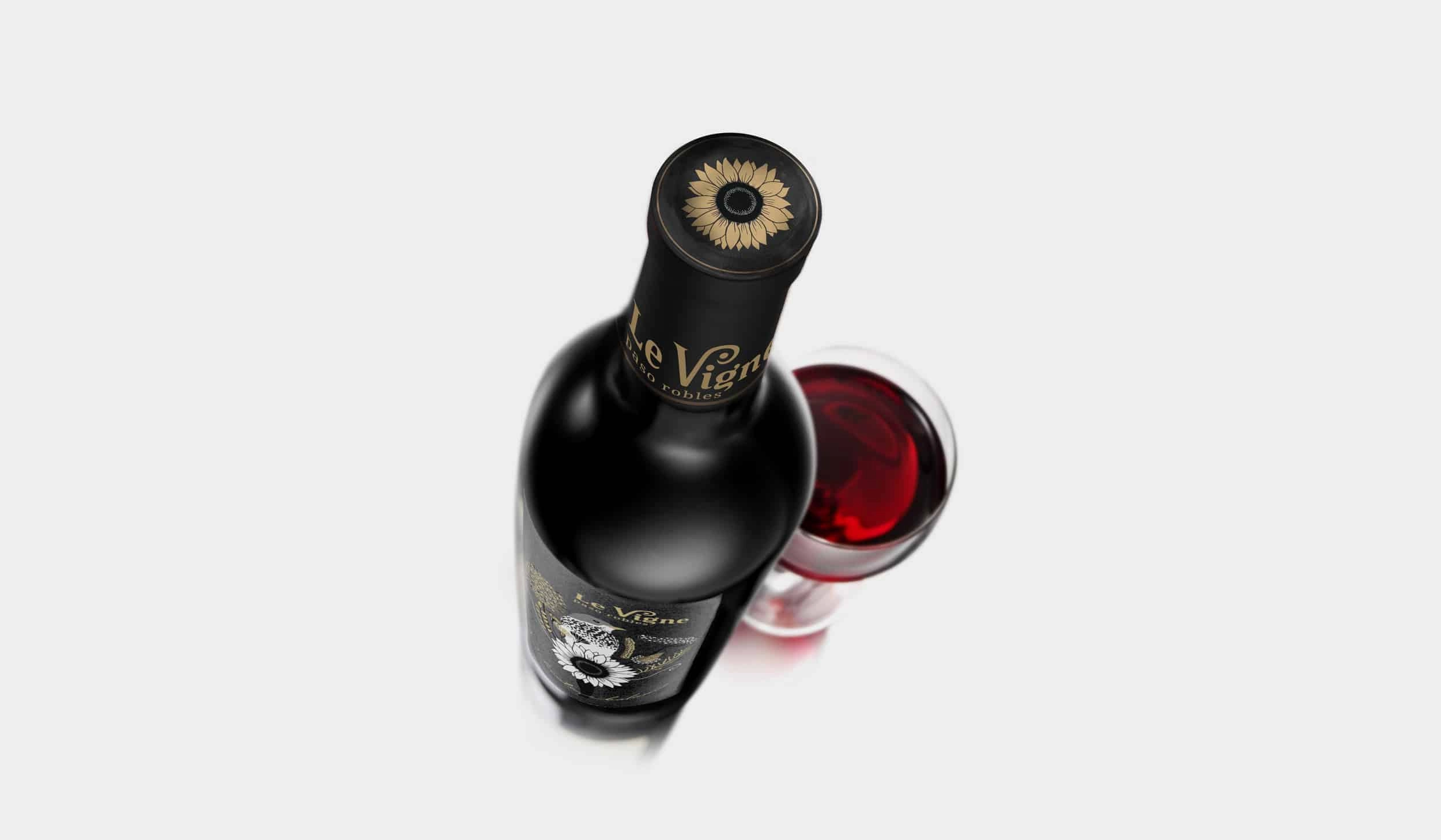 wine label design with illustration bottole top by kati lacey freelance packaging designer