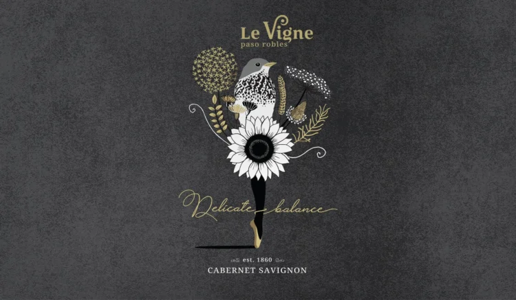 wine label design with illustration by kati lacey freelance packaging designer